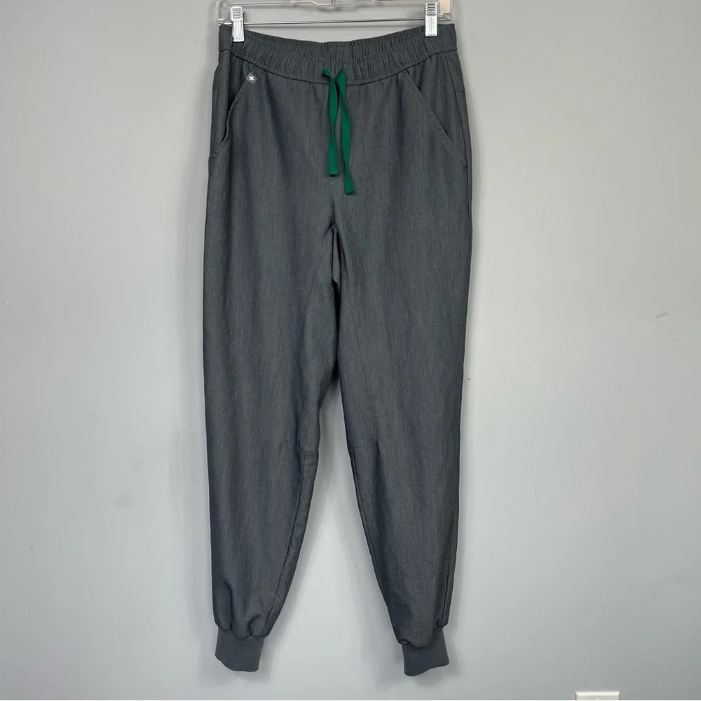 Figs Tansen Jogger Scrub Pants Men’s Gray Green Drawstring Size S MXXSW2004